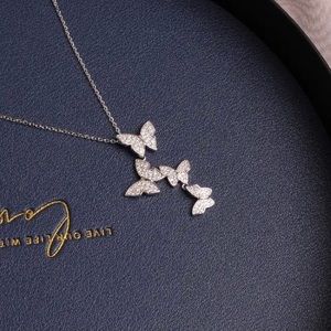 - Butterfly pendant necklace with Swarovski elements